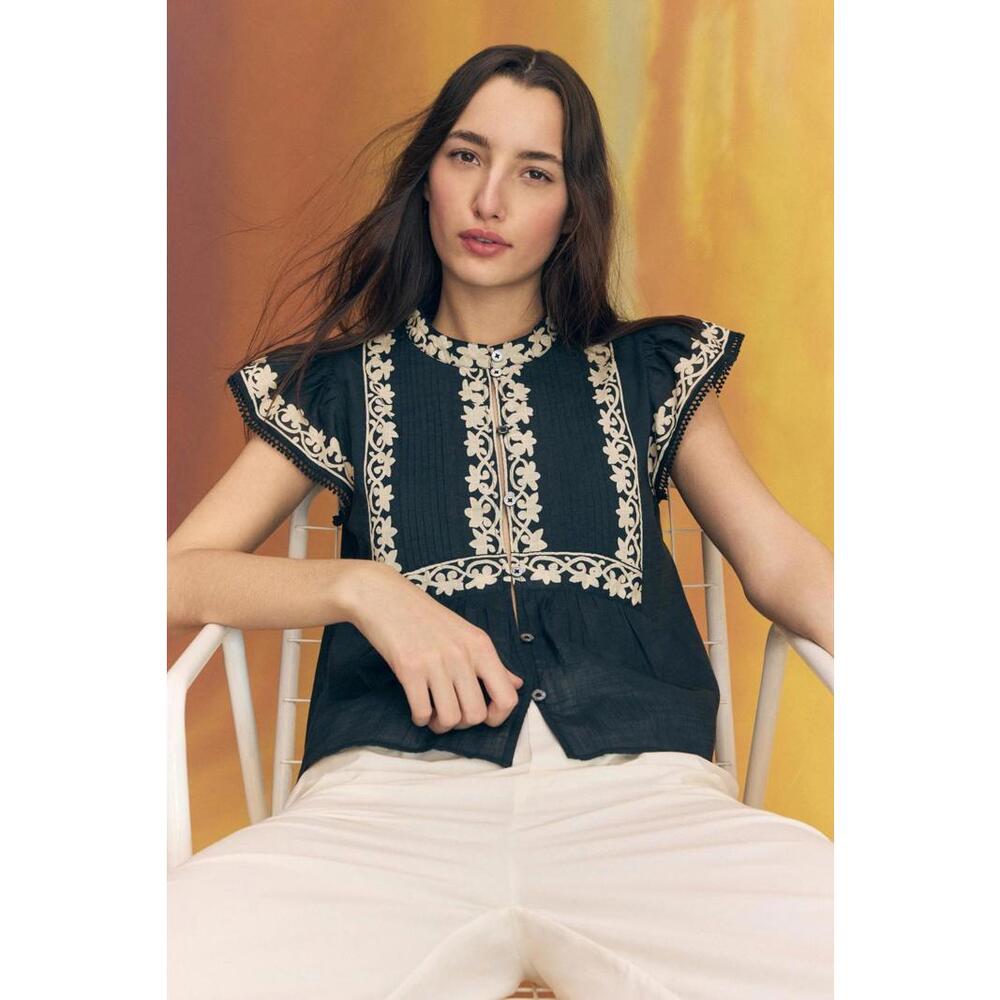 Sea NY x RTR Flutter Sleeve Top Size XXS
